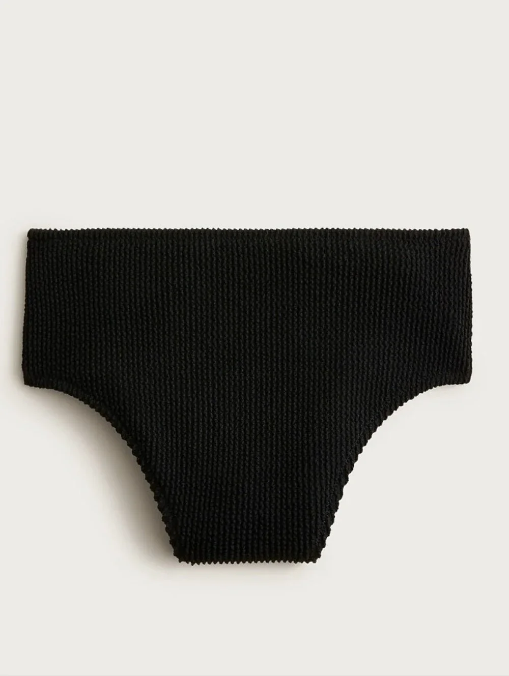 J Crew Hallie scrunchie bikini bottom CS382 Size L Black NEW